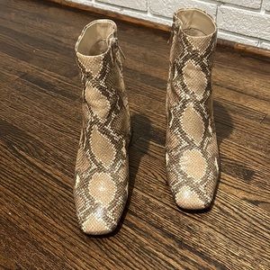 Sam Edelman “snake skin” leather booties.